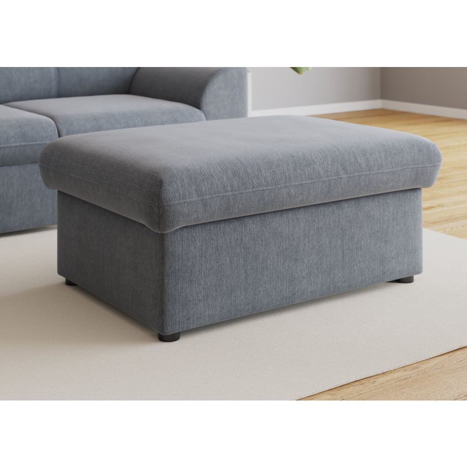 DOMO collection Hocker Topmatras met golfvering, op kunststof glijders afbeelding 1