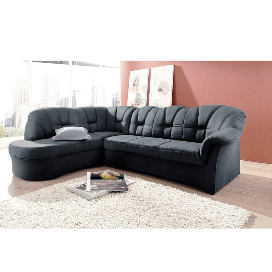 DOMO collection Hoekbank Papenburg, tijdloze rugsteppingen, elegante armleuning, L-vorm afbeelding 1