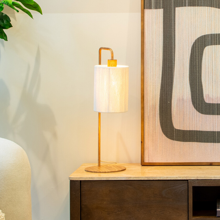 Light & Living Tafellamp 'Donio' 60cm, kleur Crème afbeelding 1