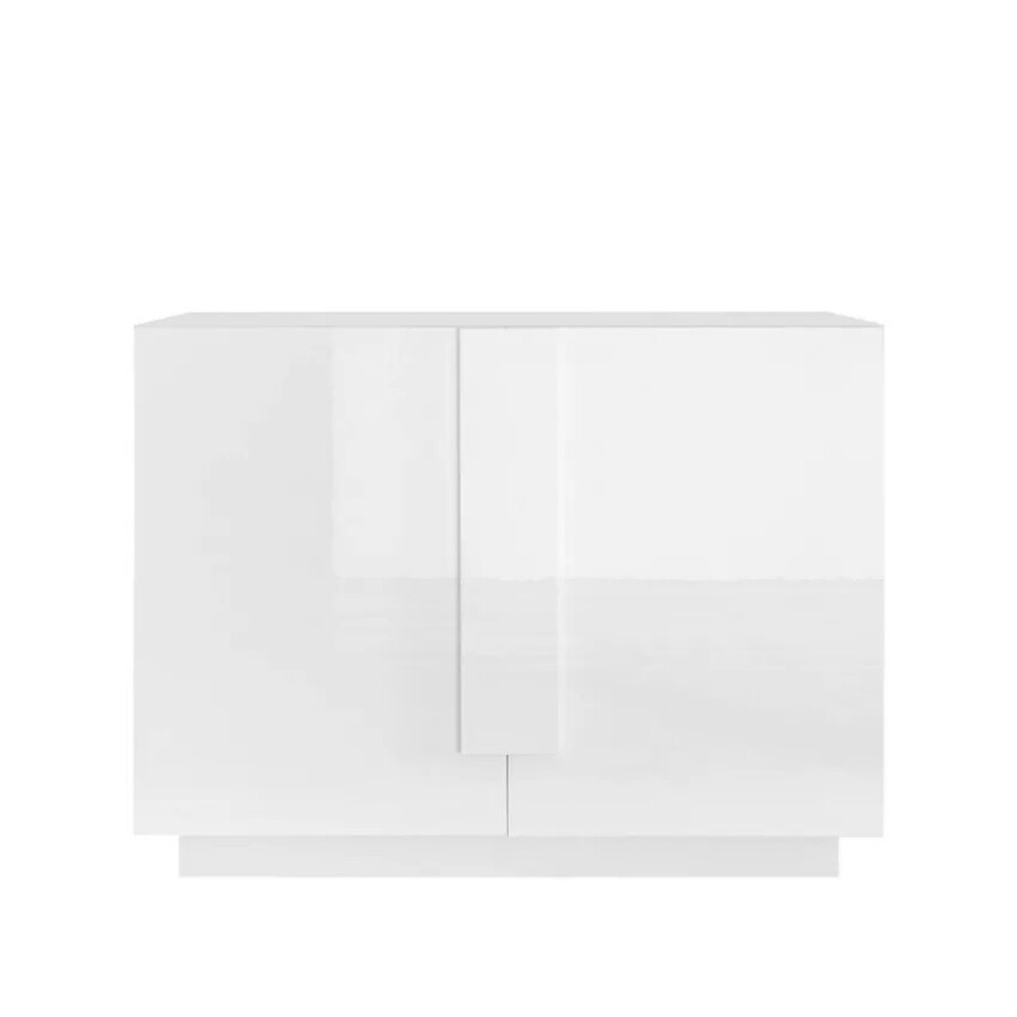 Dressoir Jupiter 121 cm breed 2 deurs hoogglans wit afbeelding 1