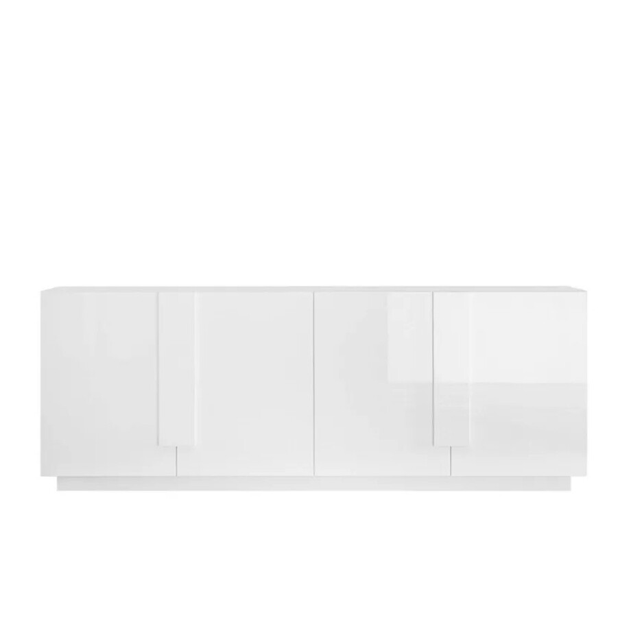 Dressoir Jupiter 241 cm breed 4 deurs hoogglans wit afbeelding 1