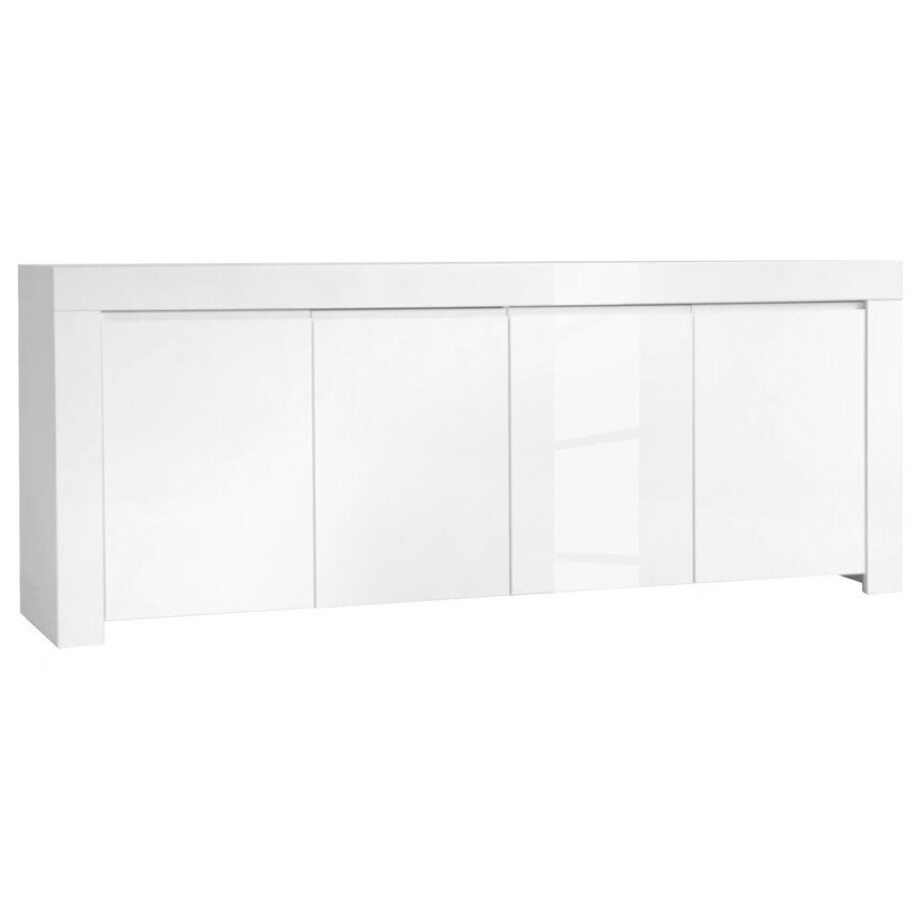 Dressoir Amalfi 210 cm breed hoogglans wit Dressoir Amalfi 210 cm breed hoogglans wit afbeelding 1