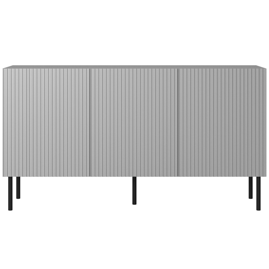 Dressoir Asensio mat grijs 150 cm breed afbeelding 1