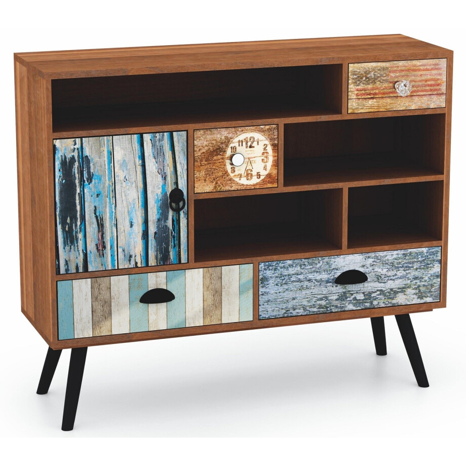 Dressoir Mezo 93 cm breed in multicolor afbeelding 1