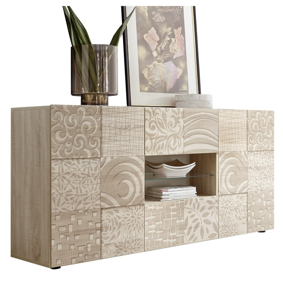 Dressoir Miro 181 cm breed in sonoma eiken afbeelding 1