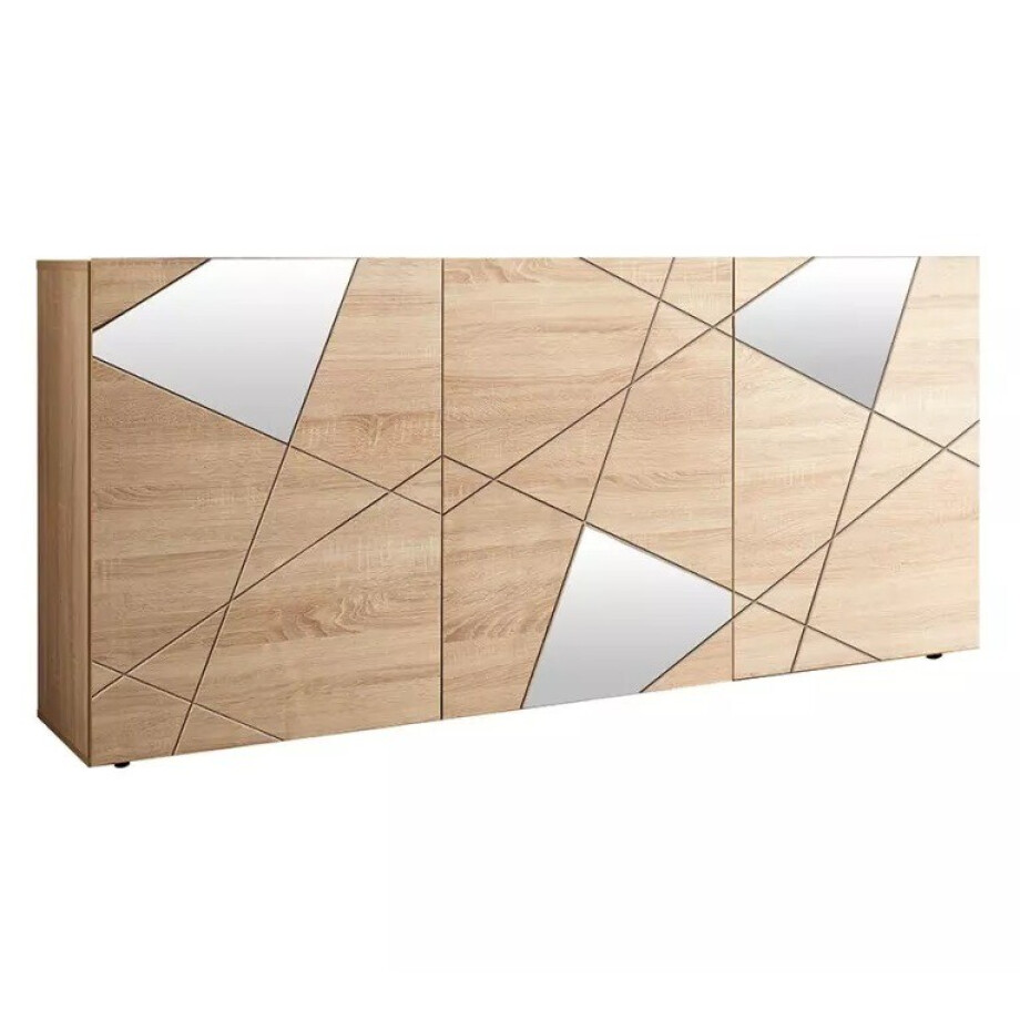 Dressoir Vittoria 181 cm breed 3 deurs samoa eiken Dressoir Vittoria 181 cm breed 3 deurs samoa eiken afbeelding 1
