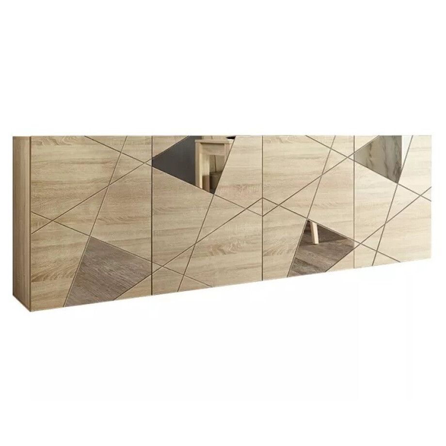 Dressoir Vittoria 241 cm breed 4 deurs samoa eiken afbeelding 1