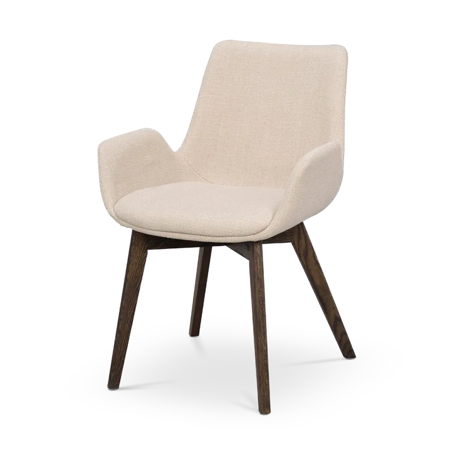 Drimsdale gestoffeerde eetkamerstoel beige Drimsdale gestoffeerde eetkamerstoel beige afbeelding 1