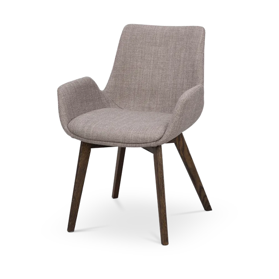 Drimsdale gestoffeerde eetkamerstoel grijs Drimsdale gestoffeerde eetkamerstoel grijs afbeelding 1