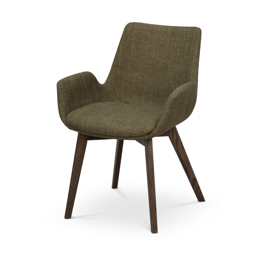 Drimsdale gestoffeerde eetkamerstoel groen Drimsdale gestoffeerde eetkamerstoel groen afbeelding 1