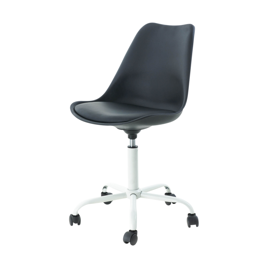 Kontar bureaustoel zwart - wit onderstel Kontar bureaustoel zwart - wit onderstel afbeelding 1