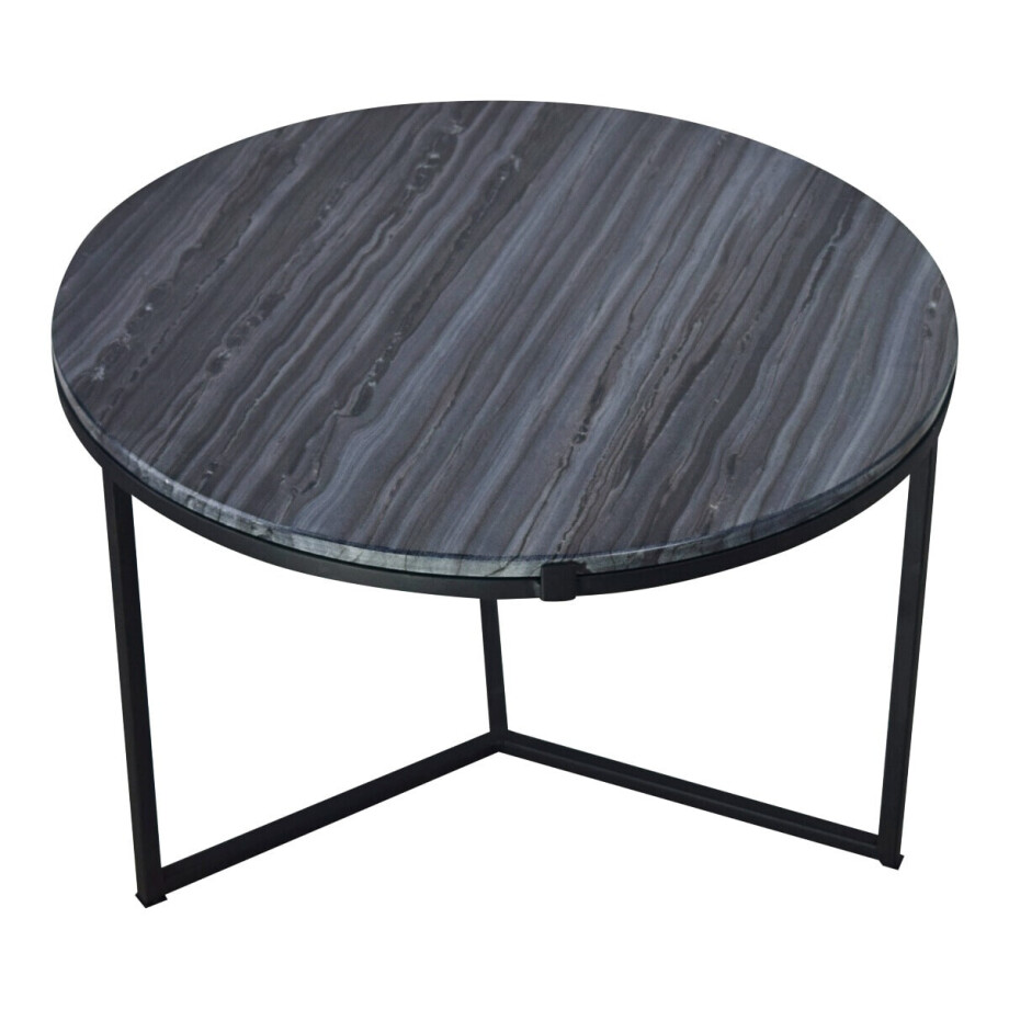 Urban Interiors Bijzettafel 'Loft 42' Marmer, Ø60cm, kleur Zwart afbeelding 1