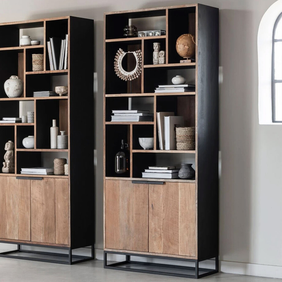 DTP Home Wandkast 'Cosmo' Teakhout, 215 x 90cm DTP Home Wandkast 'Cosmo' Teakhout, 215 x 90cm afbeelding 1