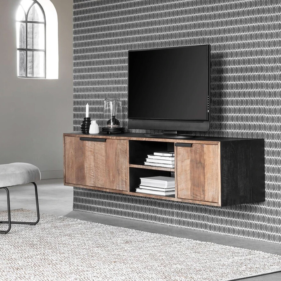 DTP Home Hangend TV-meubel 'Cosmo' Teakhout, 165cm afbeelding 1