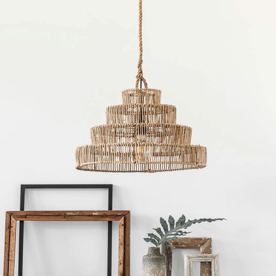 MUST Living Hanglamp 'Cala Llonga' Rotan, 50cm MUST Living Hanglamp 'Cala Llonga' Rotan, 50cm afbeelding 1
