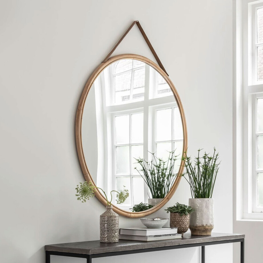 MUST Living Spiegel 'San Jose' Rotan, 100cm afbeelding 1