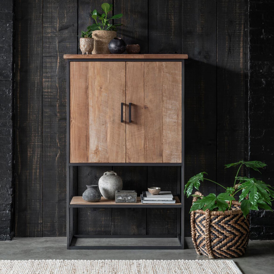 DTP Home Opbergkast 'Beam' Teakhout, 140 x 90cm, kleur Naturel afbeelding 1