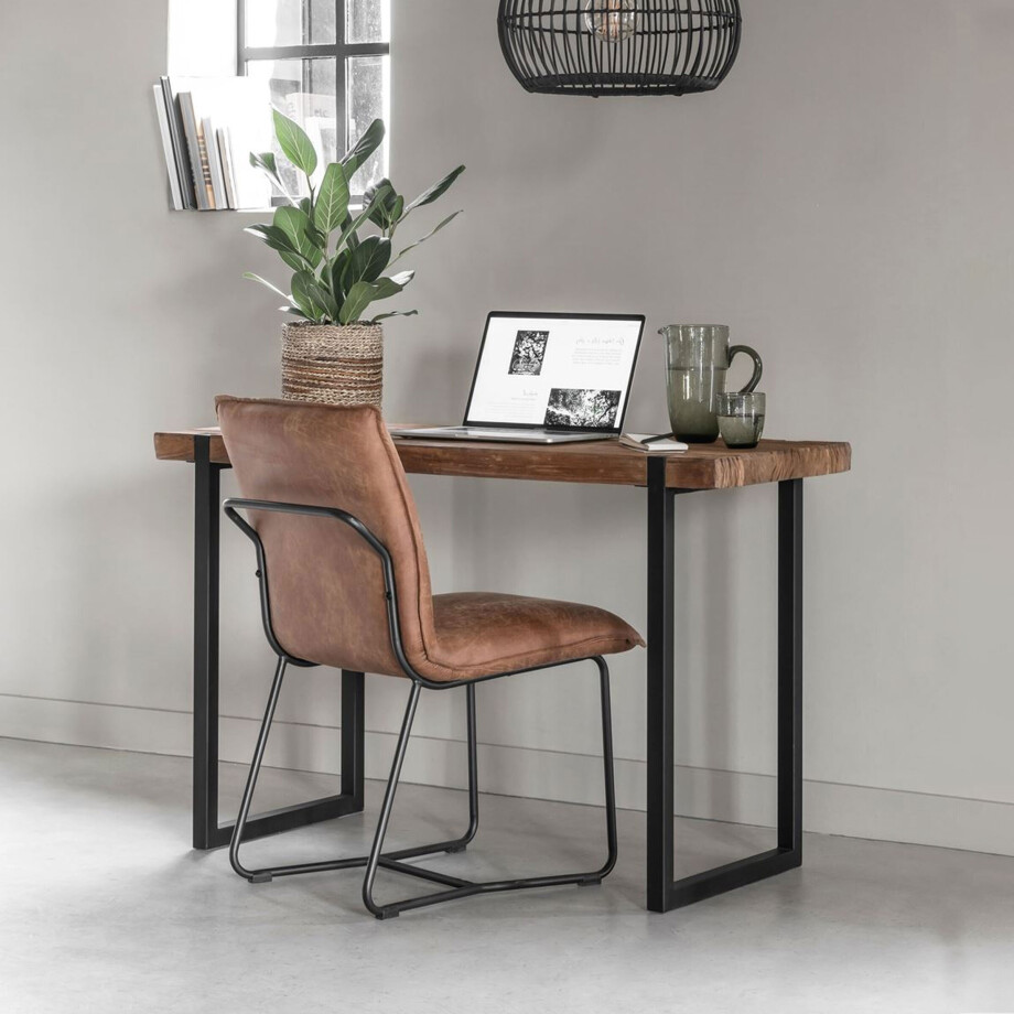 DTP Home Bureau 'Beam' Teakhout, 120 x 50cm, kleur Naturel afbeelding 1
