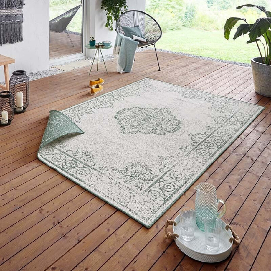 Dubbelzijdig Buitenkleed Triomphe Groen Crème 200x290 Cm Laagpolig NORTHRUGS - Dekbed-Discounter.nl Dubbelzijdig Buitenkleed Triomphe Groen Crème 200x290 Cm Laagpolig NORTHRUGS - Dekbed-Discounter.nl afbeelding 1