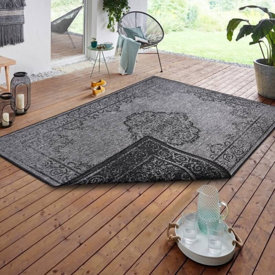 Dubbelzijdig Buitenkleed Triomphe Zwart 240x340 Cm Laagpolig NORTHRUGS - Dekbed-Discounter.nl Dubbelzijdig Buitenkleed Triomphe Zwart 240x340 Cm Laagpolig NORTHRUGS - Dekbed-Discounter.nl afbeelding 1