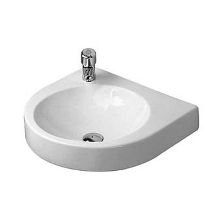 Duravit Architec wastafel 57,5x52 cm. 1x kraagat links wit 0449580000 Duravit Architec wastafel 57,5x52 cm. 1x kraagat links wit 0449580000 afbeelding 1