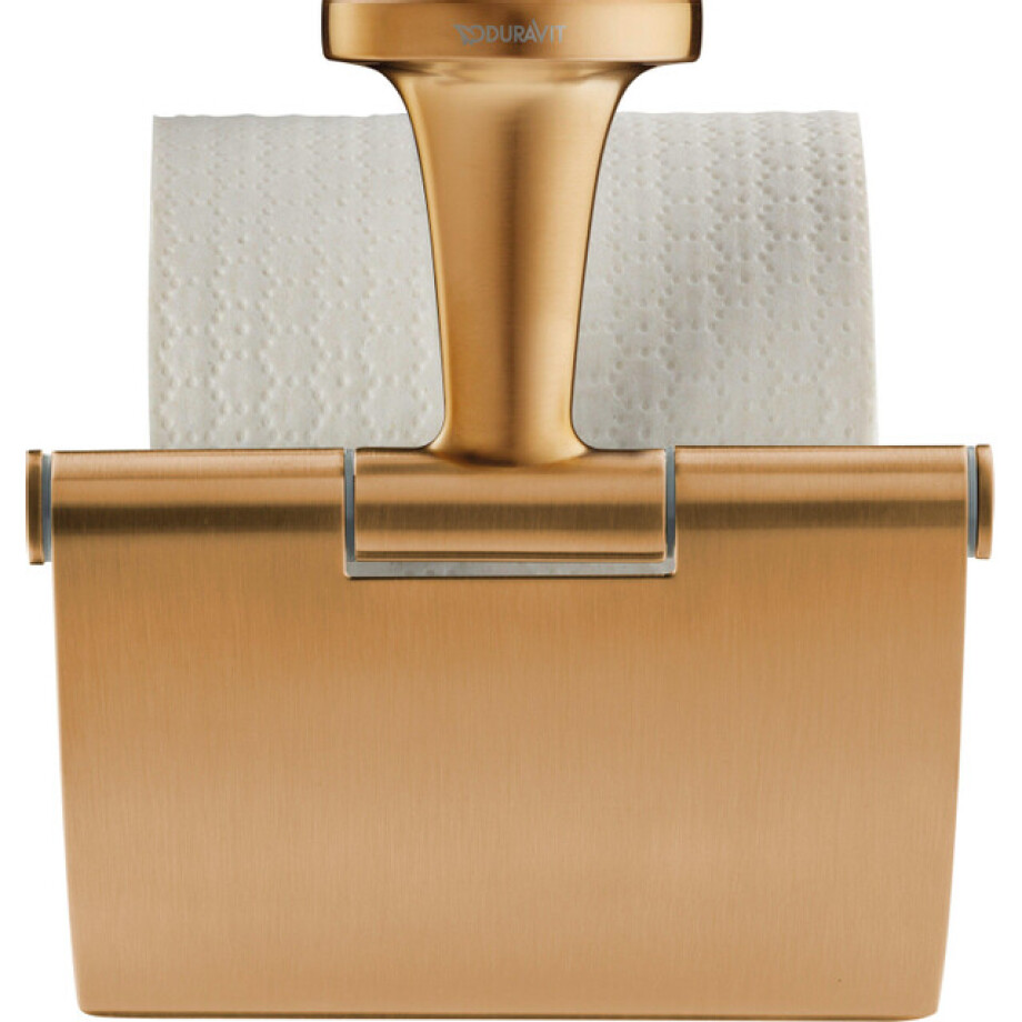 Duravit Starck T Toiletrolhouder - met klep - brons geborsteld 0099400400 afbeelding 1