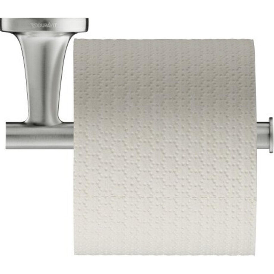 Duravit Starck T Toiletrolhouder - zonder klep - RVS geborsteld 0099377000 afbeelding 1