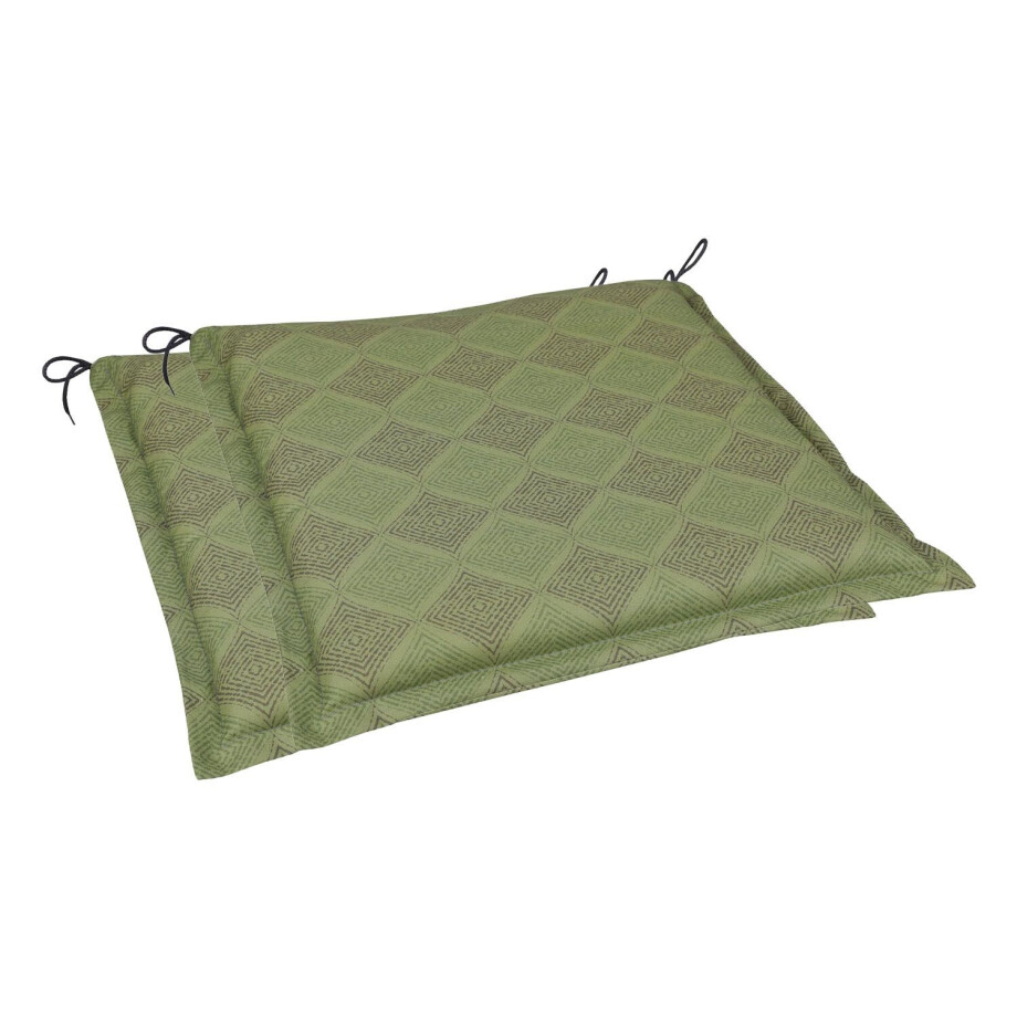 GO-DE Textil Tuinkussen (Set van 2 kussens, Groen) GO-DE Textil Tuinkussen (Set van 2 kussens, Groen) afbeelding 1