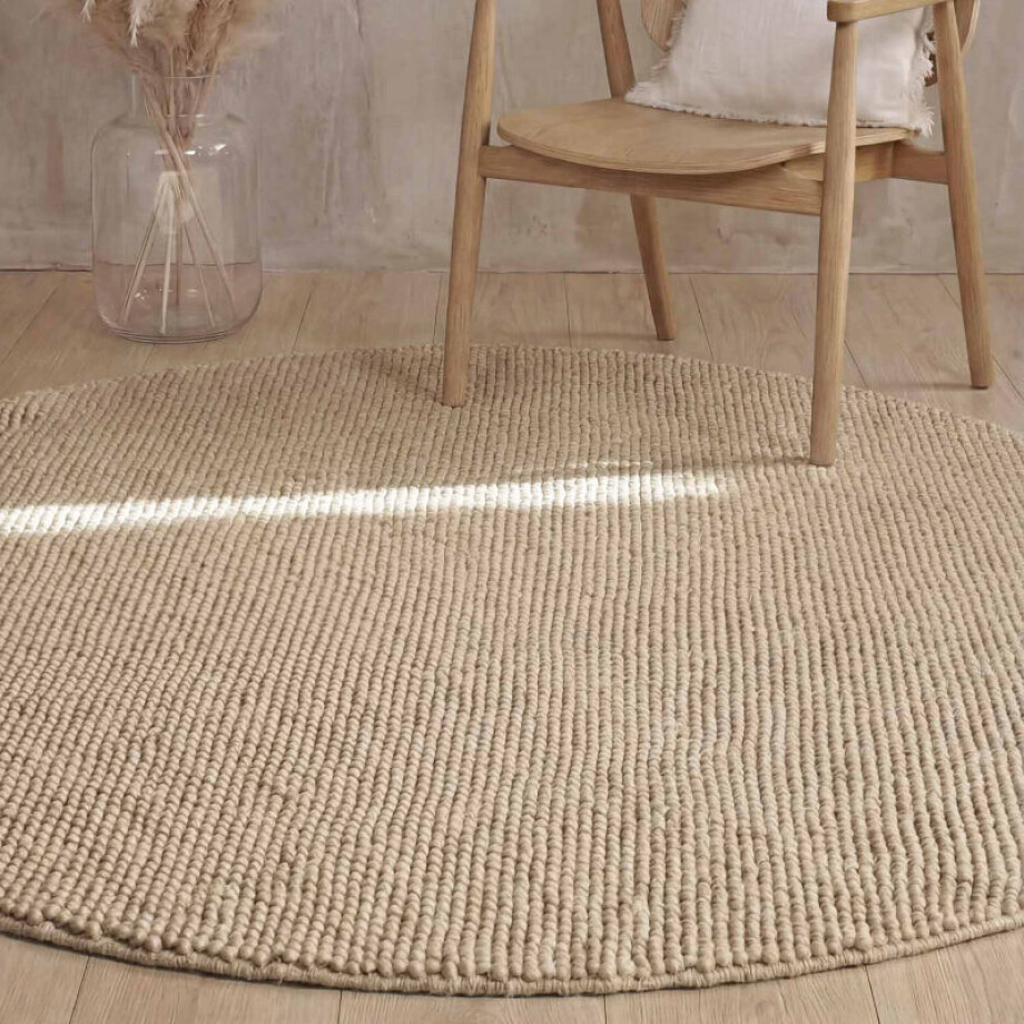 Vloerkleed Diana Rond - Lichtbeige Xcm - Wol - Dekbed-Discounter.nl Vloerkleed Diana Rond - Lichtbeige Xcm - Wol - Dekbed-Discounter.nl afbeelding
