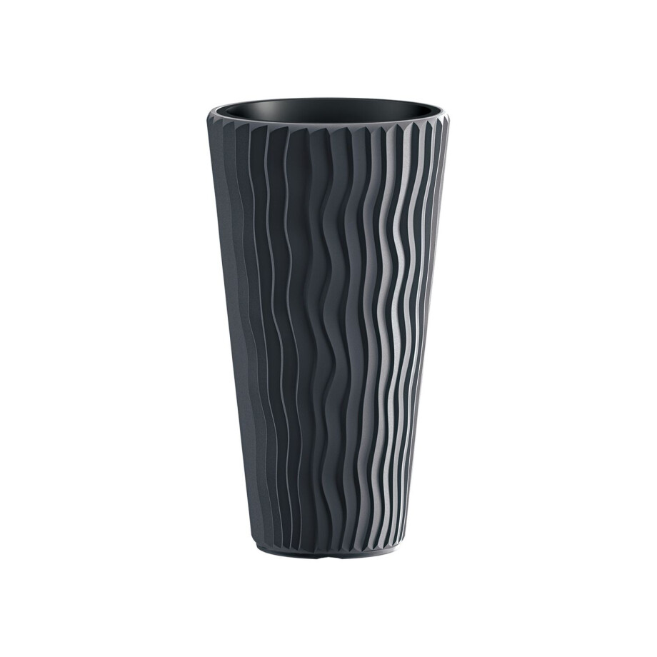 PROSPERPLAST Bloempot Sandy Slim (antraciet, 39 x 39 x 71 cm) afbeelding 1