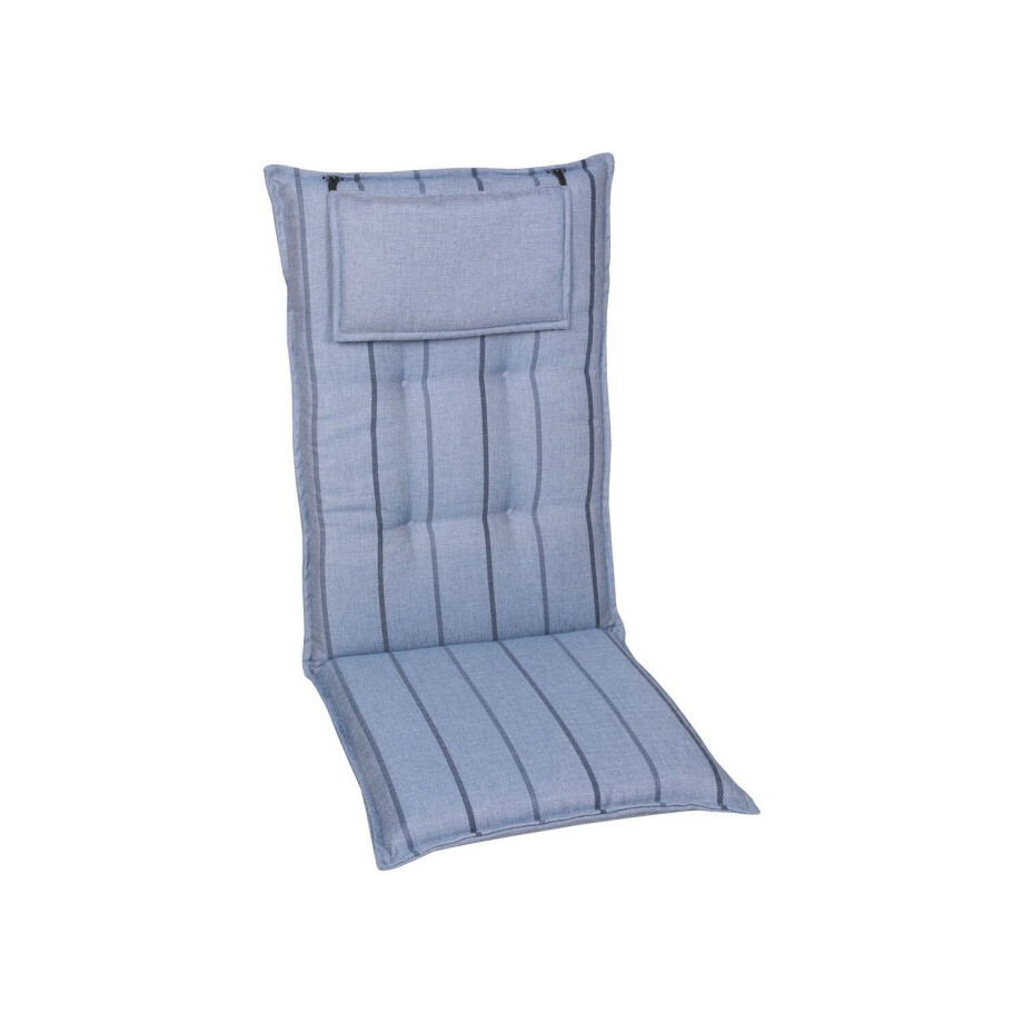 GO-DE Textil Tuinkussen (Stoelkussens voor stoelen met een lange rugleuning, Blauw) afbeelding 1