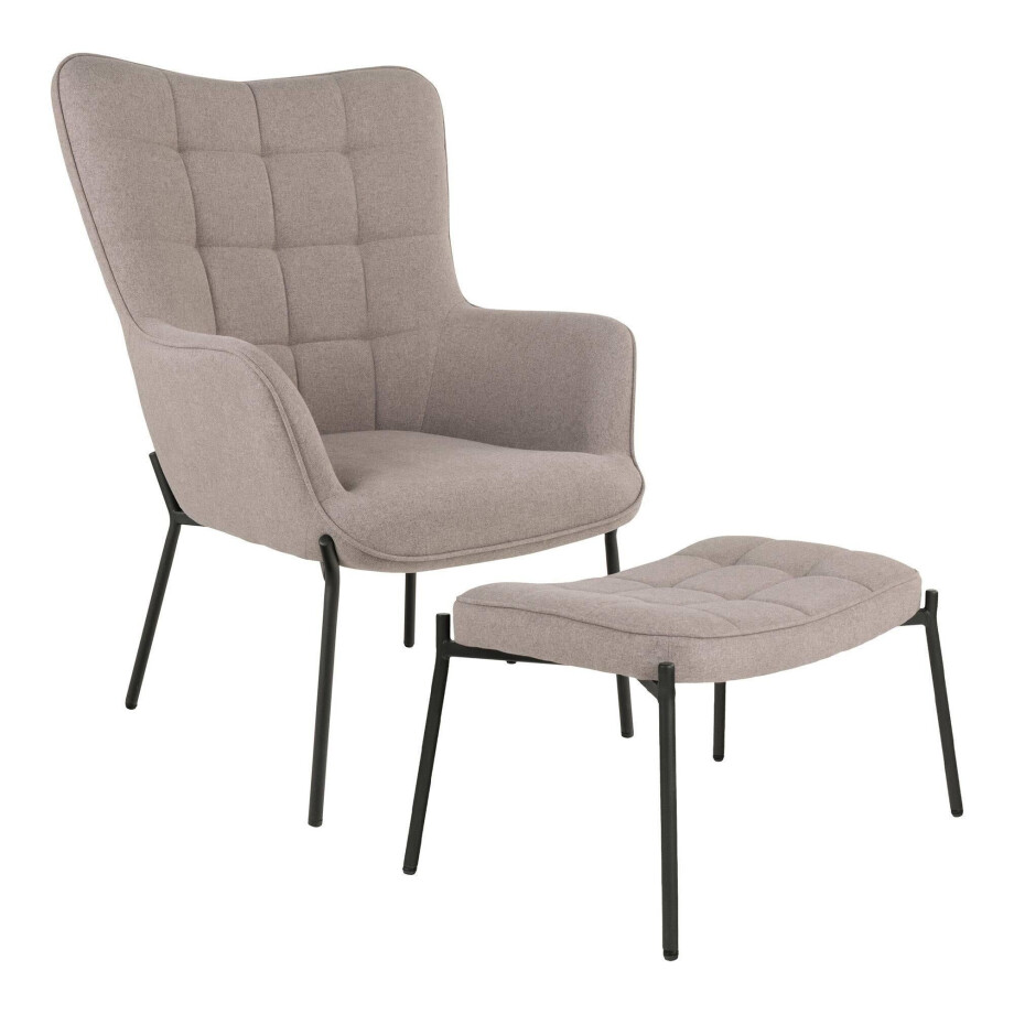 Fauteuil Glasgow met krukje | House Nordic afbeelding 1