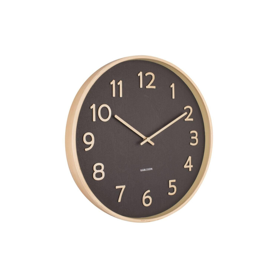Wandklok Pure hout | KARLSSON afbeelding 1