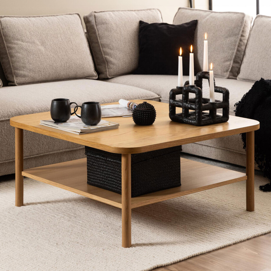 Bendt Salontafel 'Jazzmen' Eiken, 90 x 90cm afbeelding 1