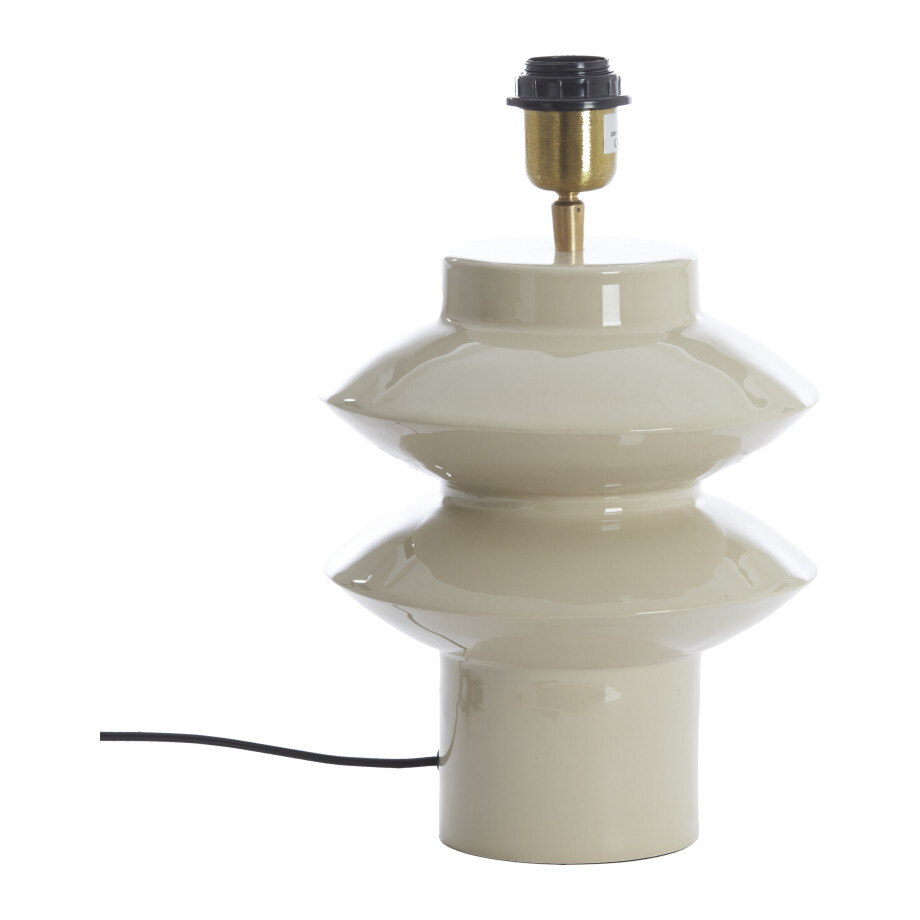 Light & Living Tafellamp 'Petch' 26cm, kleur Lichtgrijs (excl. kap) afbeelding 1