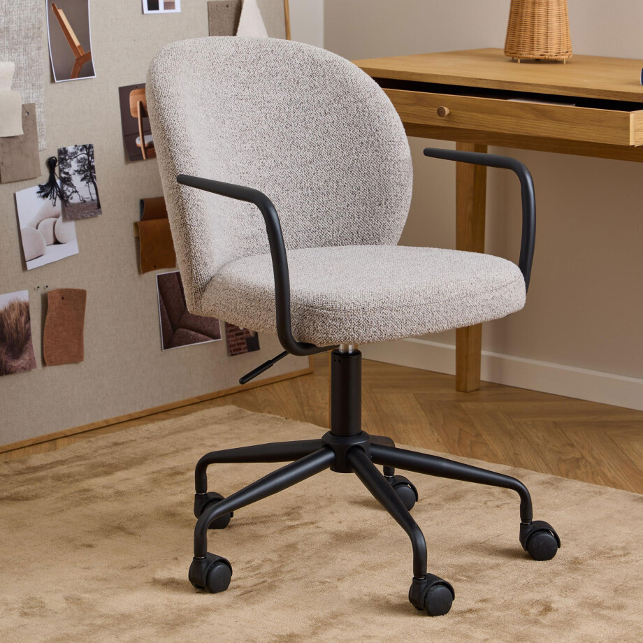 Bendt Bureaustoel 'Alba' Bouclé, kleur Beige afbeelding 1