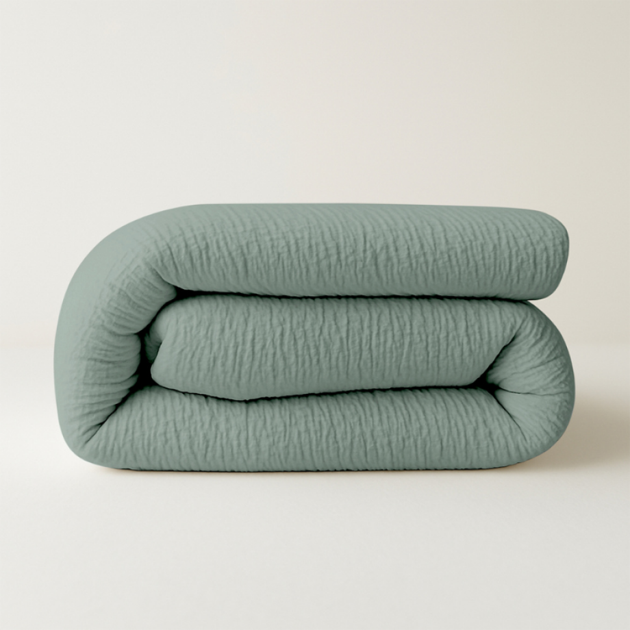 Easy Dekbed & Dekbedovertrek In 1 Mousseline Effen 140x200 Cm Groen Warmteklasse 2 Winter & Anti Allergie & Anti Huisstofmijt Zydante - Easy Dekbed & Dekbedovertrek In 1 Mousseline Effen 140x200 Cm Groen Warmteklasse 2 Winter & Anti Allergie & Anti Huisstofmijt Zydante - afbeelding 1