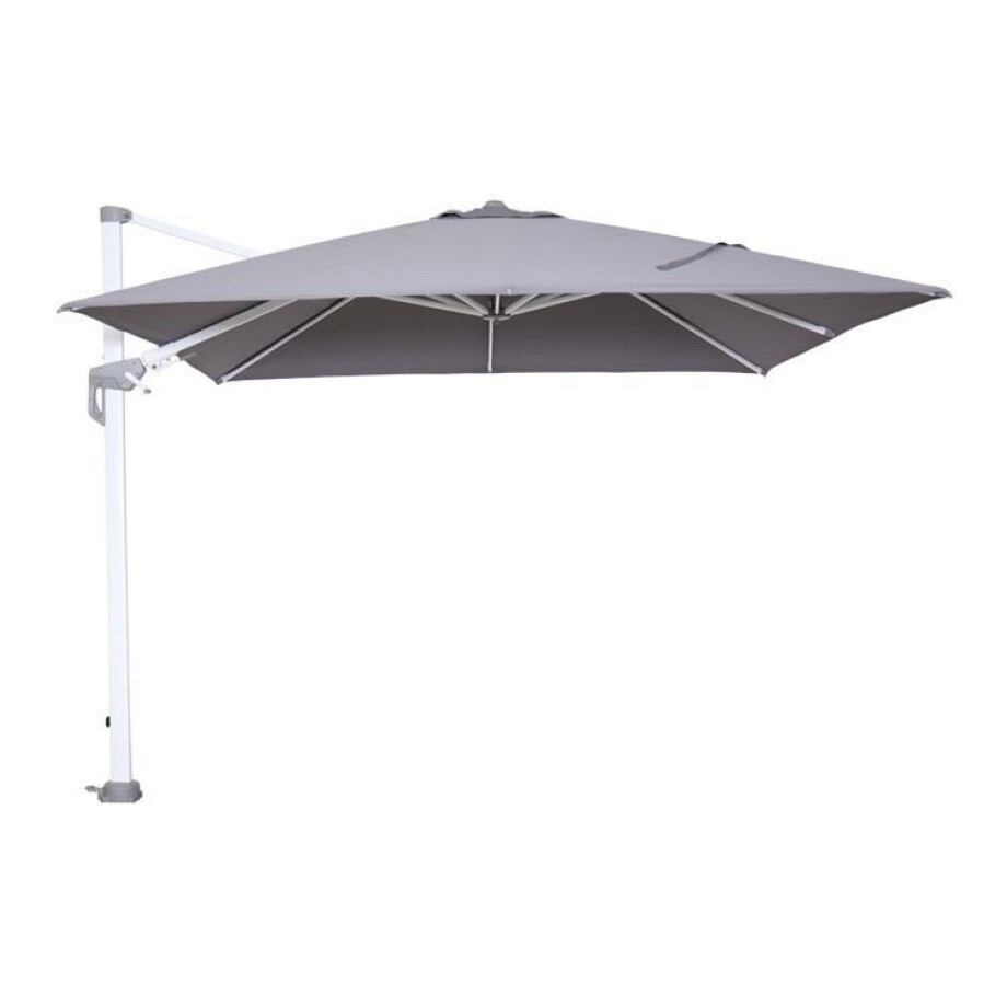 Garden Impressions Zweefparasol Hawaii White Light Grey 300 x 300 cm Garden Impressions Zweefparasol Hawaii White Light Grey 300 x 300 cm afbeelding