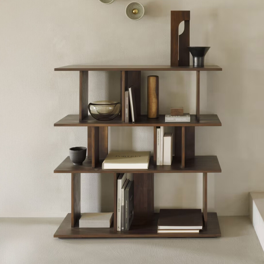 Ethnicraft Wandrek 'Irregular' Gevernist Teakhout, 115 x 112cm Ethnicraft Wandrek 'Irregular' Gevernist Teakhout, 115 x 112cm afbeelding 1