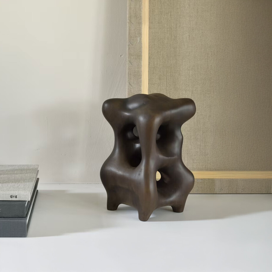 Ethnicraft Ornament 'Natural Organic' Mahoniehout, kleur Donkerbruin afbeelding 1