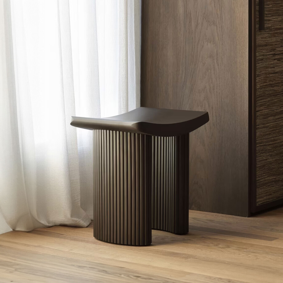 Ethnicraft Krukje 'Roller Max' Gevernist Mahoniehout, kleur Donkerbruin afbeelding 1