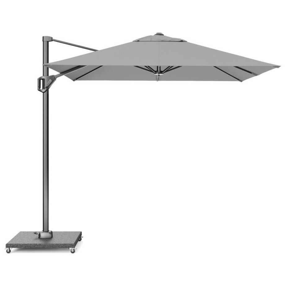 Platinum Zweefparasol Voyager T1 Light grey 250 x 250 cm afbeelding 