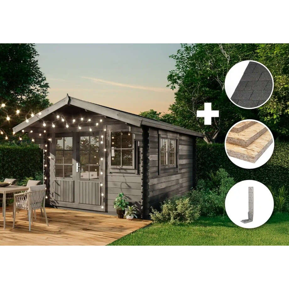 ECO Set - Tuinhuis Gabriel-34 300 x 400 cm - grijs ECO Set - Tuinhuis Gabriel-34 300 x 400 cm - grijs afbeelding 1