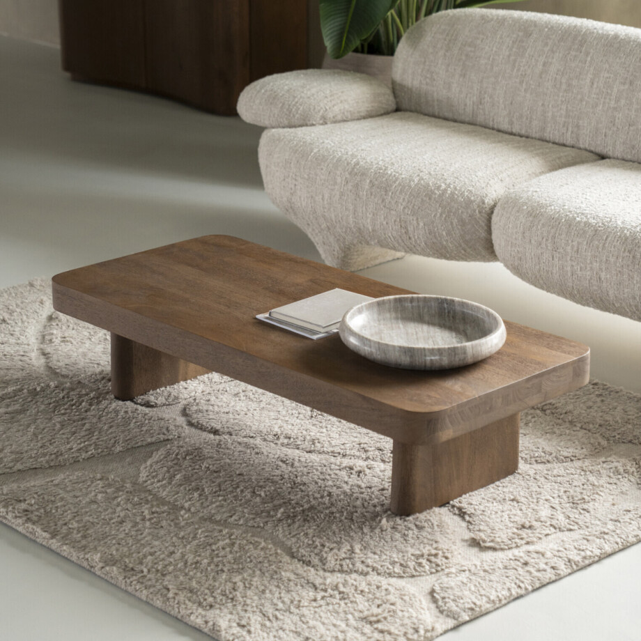 Eleonora Salontafel 'Edward' Mangohout, 130 x 60cm afbeelding 1