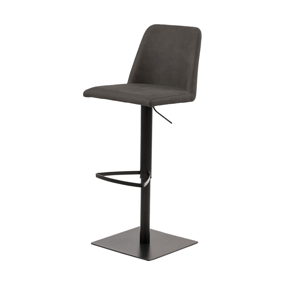 Edwin barkruk kunstleer donkergrijs - 75 cm Edwin barkruk kunstleer donkergrijs - 75 cm afbeelding 1