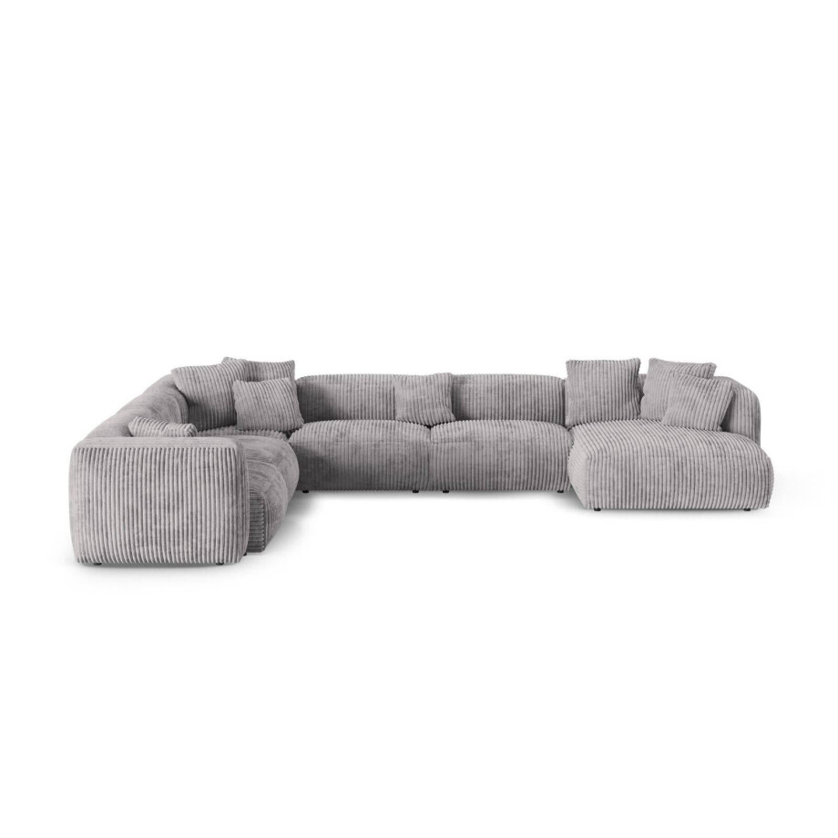 Modulaire hoekbank Martina links ribstof | Micadoni Home afbeelding 1