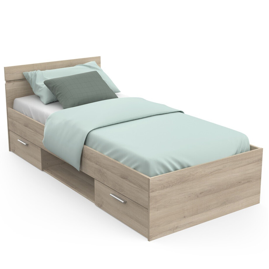 Eenpersoonsbed Lotte 90x200 cm kronberg eiken Eenpersoonsbed Lotte 90x200 cm kronberg eiken afbeelding 1