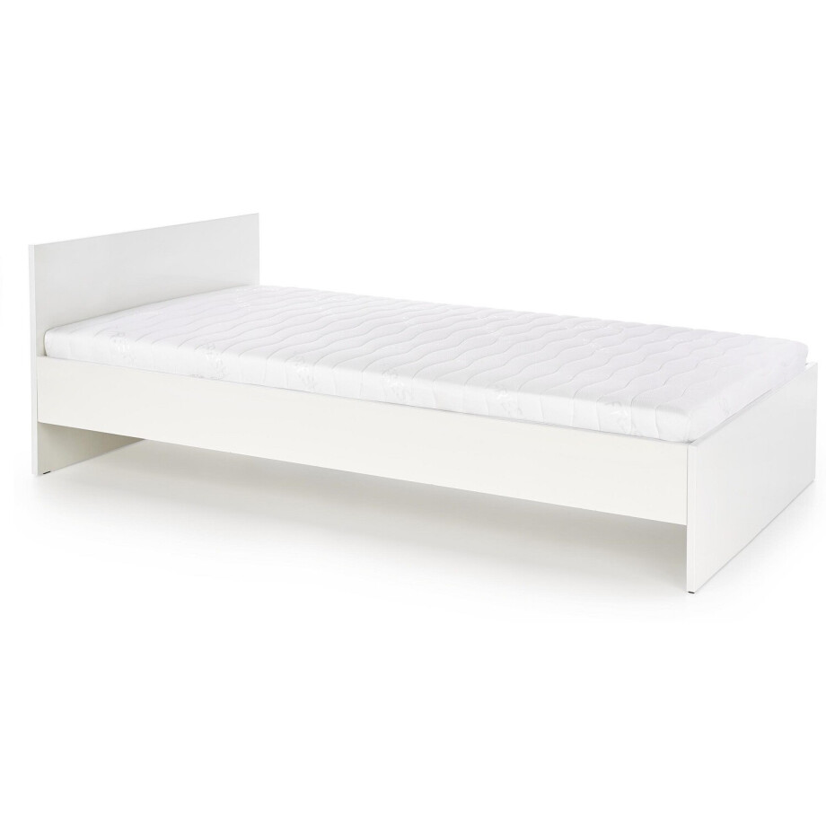 Eenpersoonsbed Lima 90x200 cm hoogglans wit Eenpersoonsbed Lima 90x200 cm hoogglans wit afbeelding 1