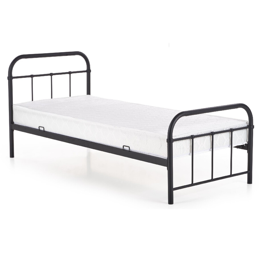 Eenpersoonsbed Lina 90x200 cm zwart Eenpersoonsbed Lina 90x200 cm zwart afbeelding 1
