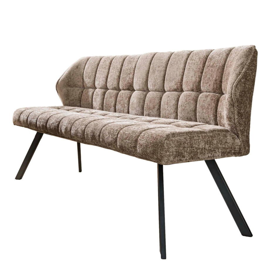Eetkamerbank Raster 180 cm breed hoven champagne afbeelding 1